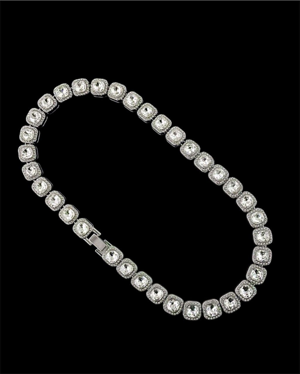 Iced out encrusted bubble chain