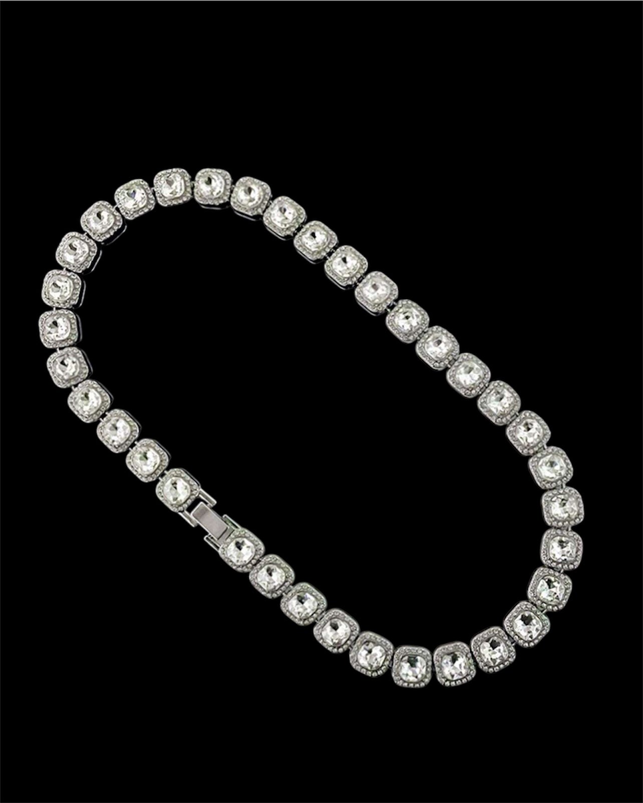 Iced out encrusted bubble chain