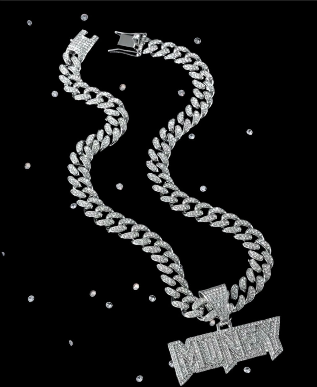 Iced out hip hop money pendant chain