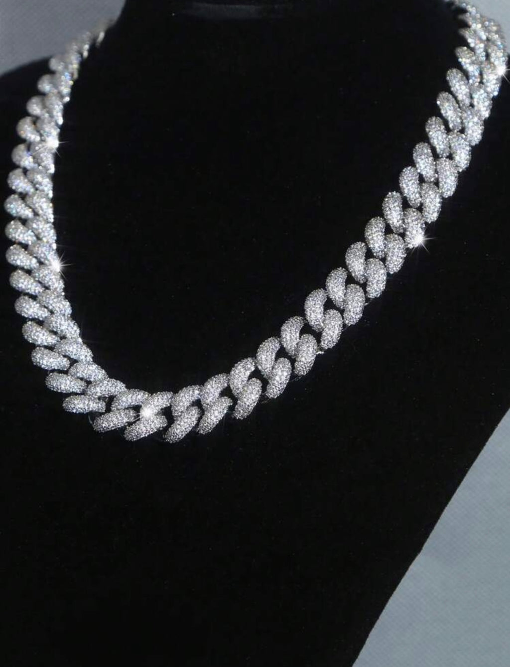 Iced out encrusted thick chain