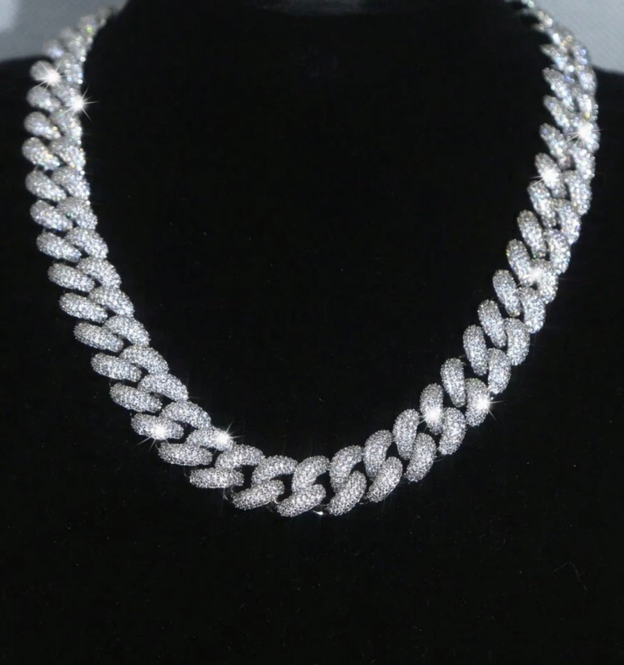 Iced out encrusted thick chain