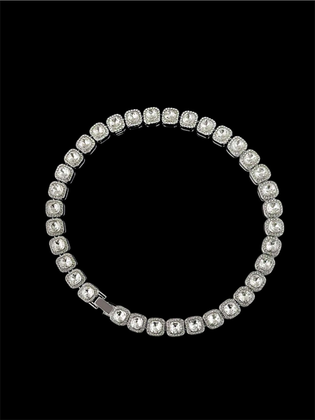 Iced out encrusted bubble chain