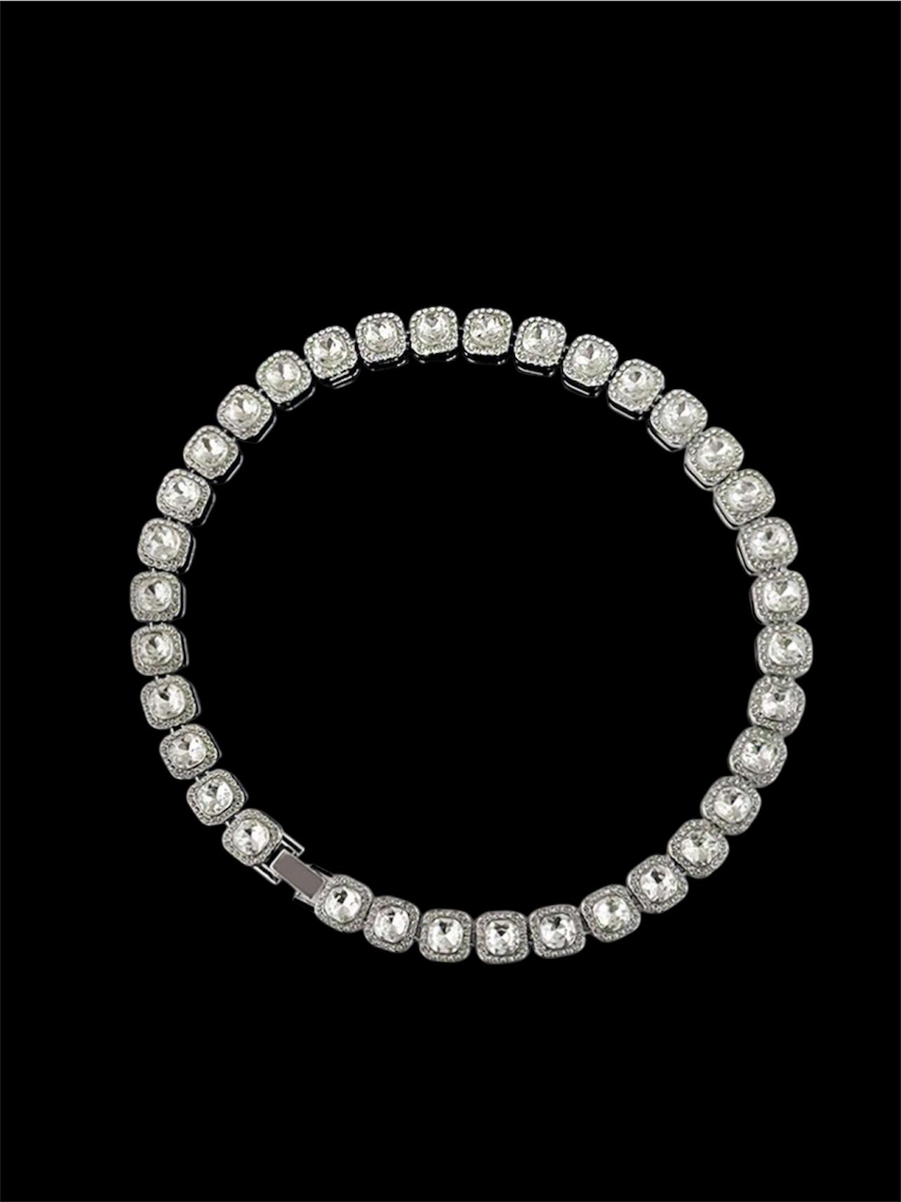 Iced out encrusted bubble chain